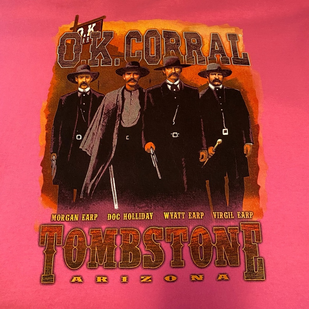 Pink Tombstone Arizona OK Corral Souvenir TShirt - Never Worn - Never Washed 2XL